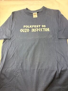 Vintage Folkfest 96 Ouzo Inspector T Shirt